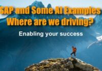 SAP and Some AI Examples–Where are we driving?