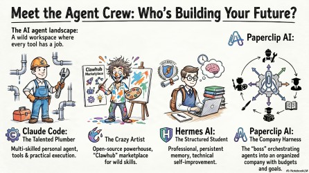 Claude Code vs OpenClaw vs HermesAI vs Paperclip – An Emerging Expertise