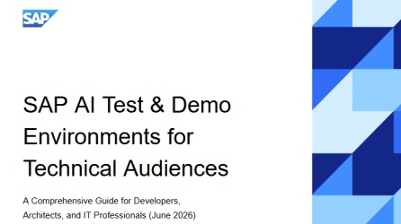 SAP AI Test & Demo Environments for Technical Audiences